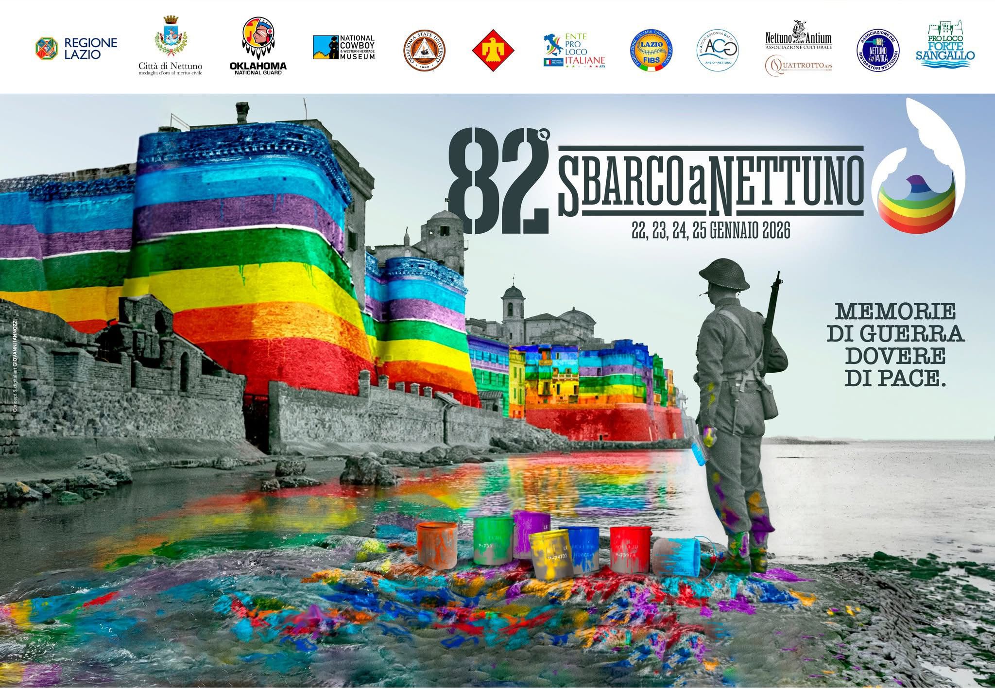 Al momento stai visualizzando Lo Sbarco a Nettuno – Memorie di guerra, dovere di pace82° Anniversario dello Sbarco Alleato | 22 gennaio 1944 – 22 gennaio 2026