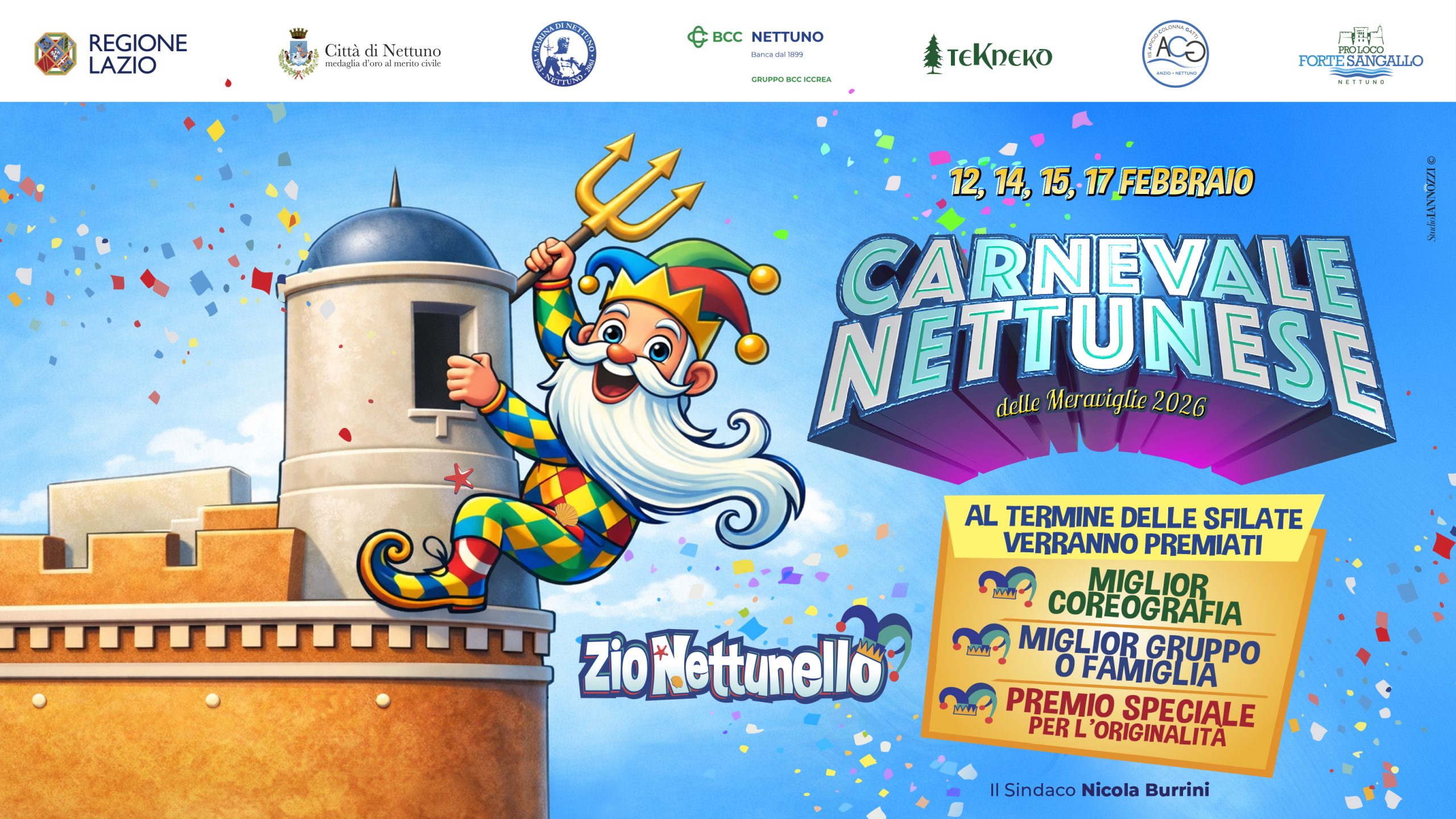 Al momento stai visualizzando Carnevale delle Meraviglie 2026: Nettuno si prepara a vivere la festa più colorata dell’anno